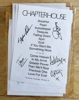 PRE-ORDER: CHAPTERHOUSE SIGNED SETLISTS
