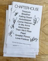PRE-ORDER: CHAPTERHOUSE SIGNED SETLISTS