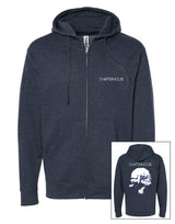 PRE-ORDER: CHAPTERHOUSE WHIRLPOOL HEATHER NAVY ZIP HOODIE