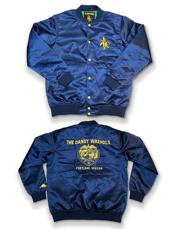 The Dandy Warhols Satin Jacket - Navy