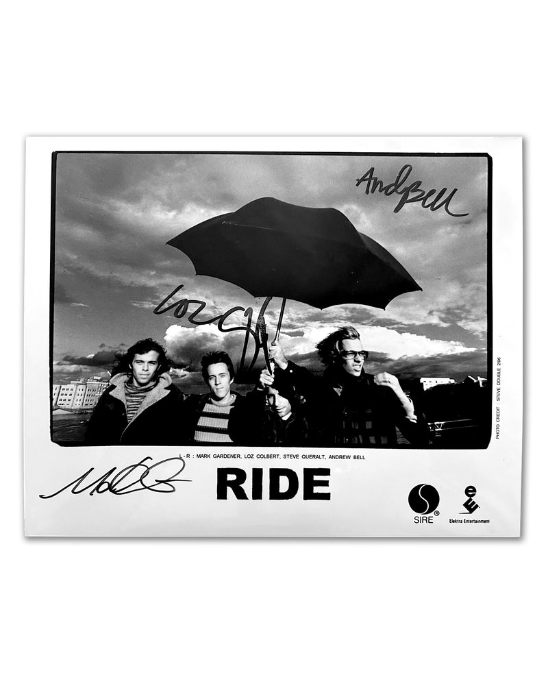 RIDE - SIRE RECORDS PROMO PHOTO 1996 - SIGNED