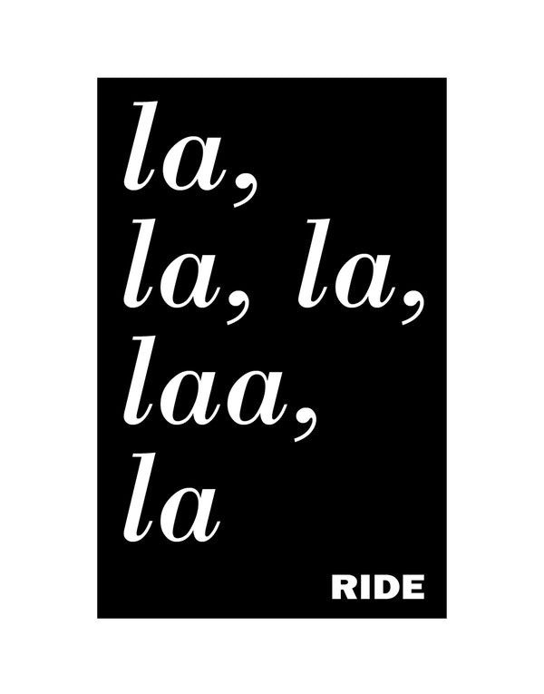 RIDE LA LA (VAPOUR TRAIL) SCREEN PRINTED STICKER