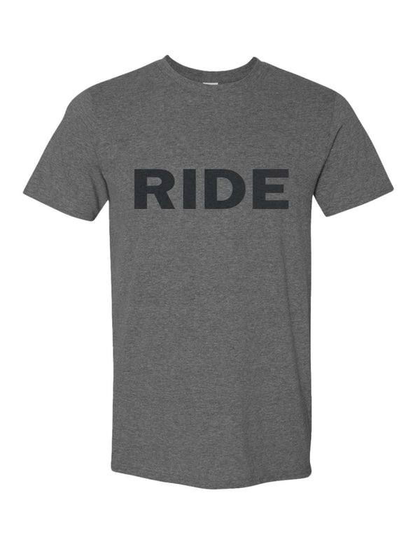 PRE-ORDER: RIDE LOGO TEE ON DARK HEATHER