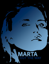 MARTA OUT THE WAY GRADIENT BLACK TEE