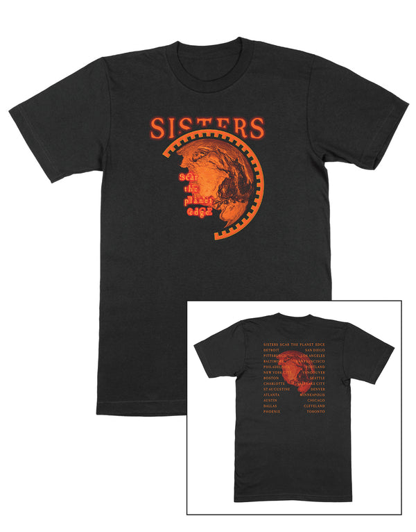 The Sisters of Mercy - SCAR THE PLANET EDGE TOUR  - Black tee