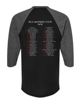 BOZ SCAGGS VINTAGE SILK DEGREES '76 TOUR -HEATHER CHARCOAL AND BLACK RAGLAN