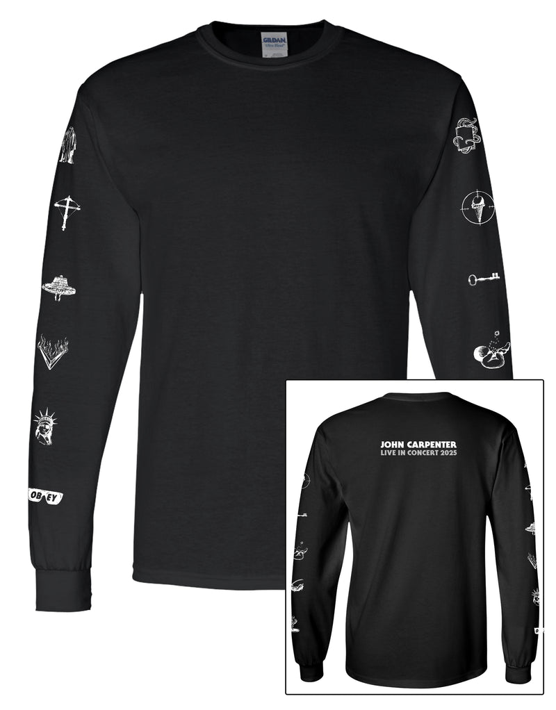 JOHN CARPENTER LIVE IN CONCERT - ICONS BLACK LONG SLEEVE TEE
