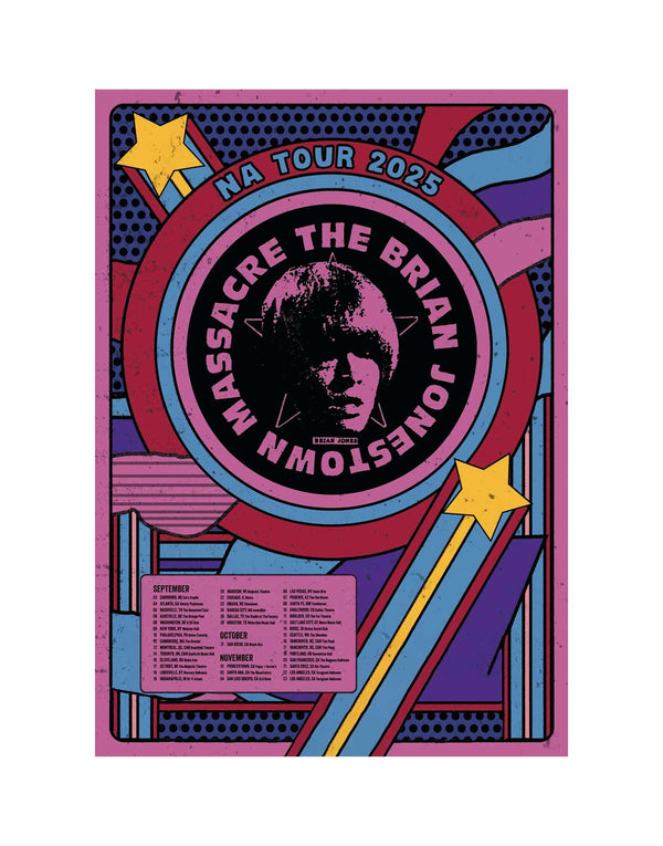 THE BRIAN JONESTOWN MASSACRE - 2025 NORTH AMERICAN TOUR POSTER